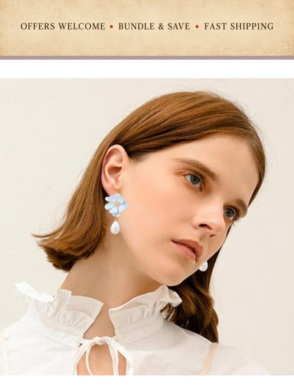 Bohemian Flower Stud Earrings Gold Tone Alloy Floral Petal Jewelry for Women - Picture 3 of 5